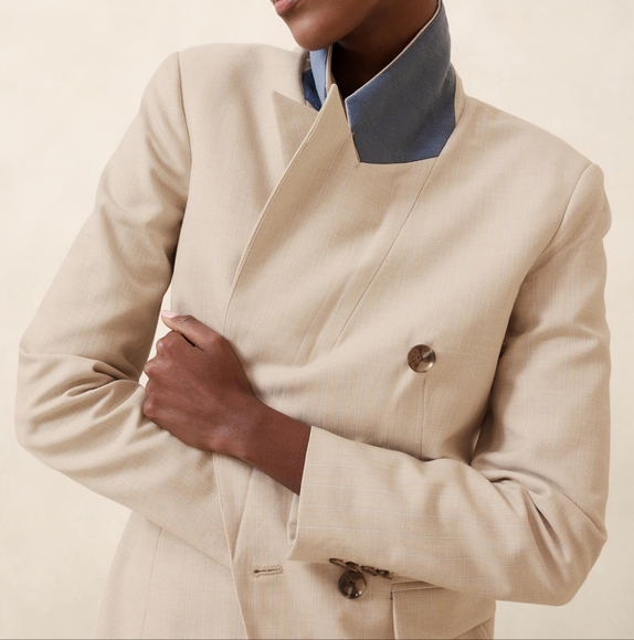 NWT BANANA REPUBLIC | Striped Icon Blazer - Picture 3 of 6